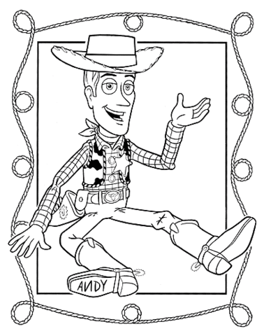 Sheriff Woody Coloring Page